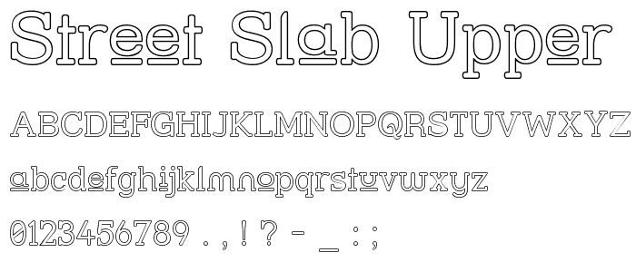 Street Slab Upper - Outline font
